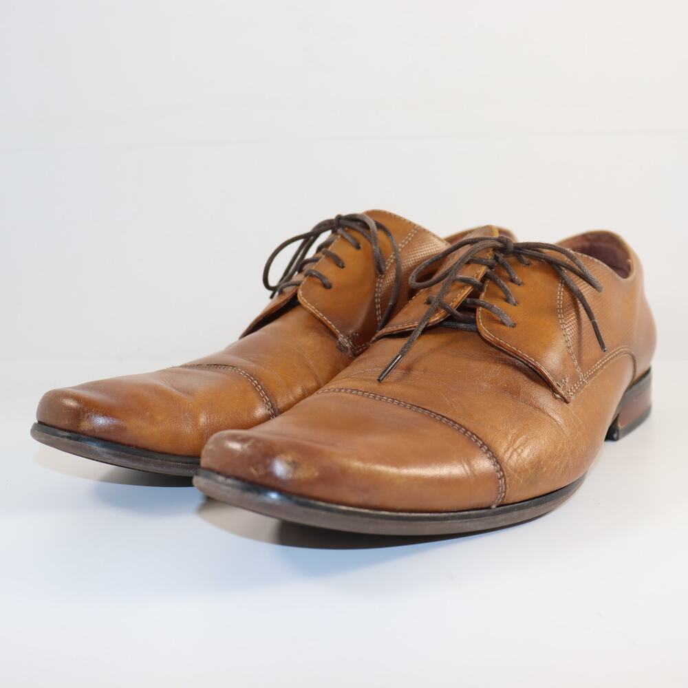 Vintage Florsheim Brown Leather Cap‎ Toe Oxfords | Men’s Size 10EEE | Wide Fit